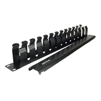 Miniatura 1 de PHASAK  Guiacables con tapa PHASAK para Rack de 19" 1U - PA 5095  Negro