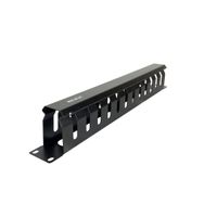 Miniatura 5 de PHASAK  Guiacables con tapa PHASAK para Rack de 19" 1U - PA 5095  Negro