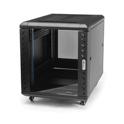 STARTECH  Armario Rack Cerrado para Ensamblar de 12U 36" Pulgadas con Rodamientos  Negro