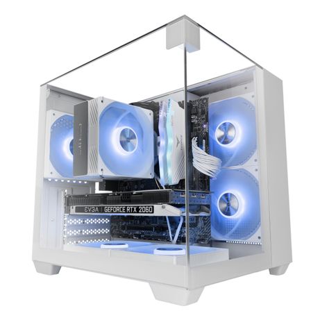 CAJA MICROATX GAMING MARS GAMING MCVISIONMW TRIPLE CRISTAL TEMPLADO GPU 330mm 1x3.5 1x2.5 BLANCO - Imagen 3 de 6 CAJA MICROATX GAMING MARS GAMING MCVISIONMW TRIPLE CRISTAL TEMPLADO GPU 330mm 1x3.5 1x2.5 BLANCO - Imagen 3 de 6