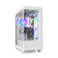 Miniatura 2 de NOX Semitorre HUMMER ETHER  Cristal Curvo Blanco