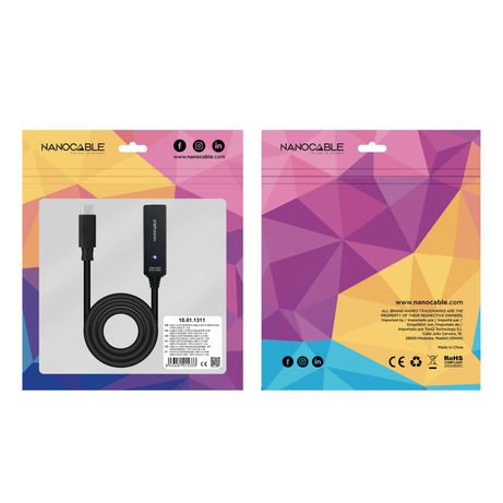 Nanocable Cable USB 3.2 amplif. C/M-C/H 5m - Imagen 2 de 7 Nanocable Cable USB 3.2 amplif. C/M-C/H 5m - Imagen 2 de 7