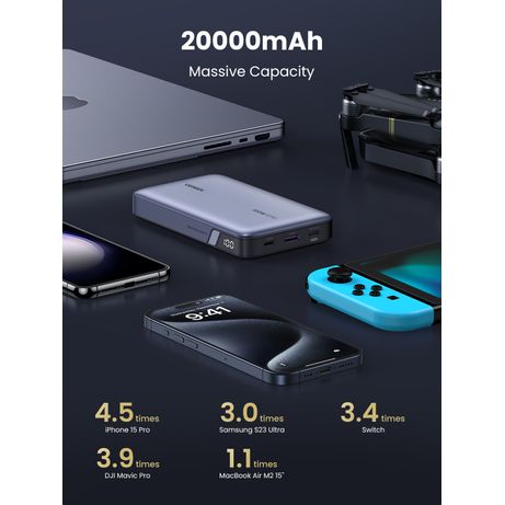 UGREEN POWER BANK NEXODE 100W-20000MAH,CARGA RAPIDA - GRIS - Imagen 7 de 20 UGREEN POWER BANK NEXODE 100W-20000MAH,CARGA RAPIDA - GRIS - Imagen 7 de 20
