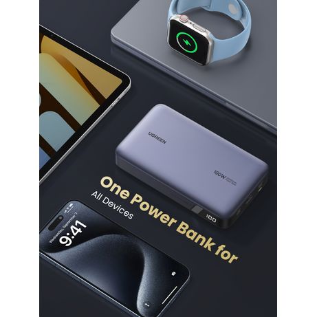 UGREEN POWER BANK NEXODE 100W-20000MAH,CARGA RAPIDA - GRIS - Imagen 9 de 20 UGREEN POWER BANK NEXODE 100W-20000MAH,CARGA RAPIDA - GRIS - Imagen 9 de 20