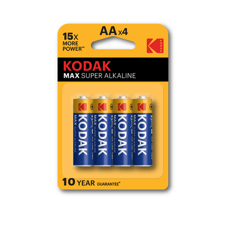 PILAS AA KODAK SUPER ALCALINA MAX LR6 2800 mAh PACK 4 UNIDADES (ecotasas incluidas) 30952867 - Imagen 1 de 2 PILAS AA KODAK SUPER ALCALINA MAX LR6 2800 mAh PACK 4 UNIDADES (ecotasas incluidas) 30952867 - Imagen 1 de 2