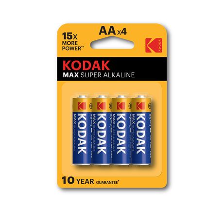 PILAS AA KODAK SUPER ALCALINA MAX LR6 2800 mAh PACK 4 UNIDADES (ecotasas incluidas) 30952867 - Imagen 2 de 2 PILAS AA KODAK SUPER ALCALINA MAX LR6 2800 mAh PACK 4 UNIDADES (ecotasas incluidas) 30952867 - Imagen 2 de 2
