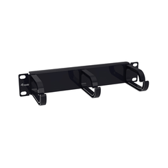 PANEL ORGANIZADOR DE CABLES 1U PARA ARMARIO RACK 10" COLOR NEGRO