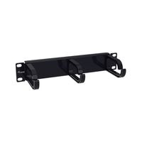 Miniatura 2 de PANEL ORGANIZADOR DE CABLES 1U PARA ARMARIO RACK 10" COLOR NEGRO