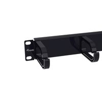 Miniatura 3 de PANEL ORGANIZADOR DE CABLES 1U PARA ARMARIO RACK 10" COLOR NEGRO