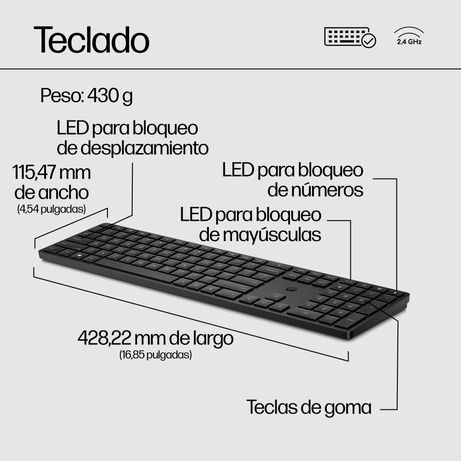 HP 650 WIRELESS KB/MSE COMBO WHT - Imagen 11 de 12 HP 650 WIRELESS KB/MSE COMBO WHT - Imagen 11 de 12
