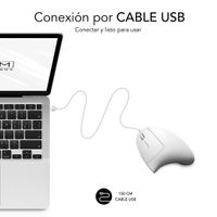 Miniatura 4 de RATON SUBBLIM VERTICAL ERGO WIRED WHITE