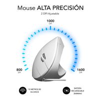 Miniatura 6 de RATON SUBBLIM VERTICAL ERGO WIRED WHITE