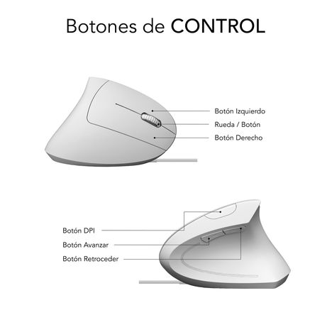 RATON SUBBLIM VERTICAL ERGO WIRED WHITE - Imagen 7 de 8 RATON SUBBLIM VERTICAL ERGO WIRED WHITE - Imagen 7 de 8