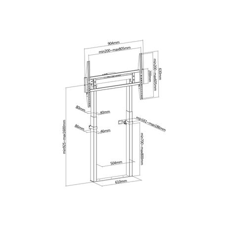 SOPORTE DE PARED MOTORIZADO FIJO EQUIP 650347 PANTALLA 55"-100" HASTA 120KG VESA MAX 800X600 - Imagen 10 de 11 SOPORTE DE PARED MOTORIZADO FIJO EQUIP 650347 PANTALLA 55"-100" HASTA 120KG VESA MAX 800X600 - Imagen 10 de 11