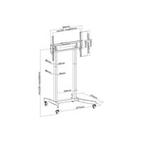 Miniatura 5 de SOPORTE DE SUELO MOTORIZADO EQUIP 650632 PANTALLA 55"-100" MANDO DISTANCIA VESA MAX 800x600 MAX120KG