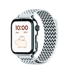 SaveFamily SaveWatch Plus 2 Reloj Inteligente para ni  os 4G Esfera Plateada correa Tela Zig Zag