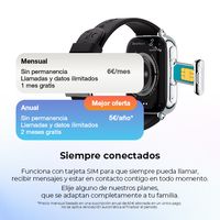 Miniatura 6 de SaveFamily SaveWatch Plus 2 Reloj Inteligente para ni  os 4G Esfera Negra correa Tela ZigZag