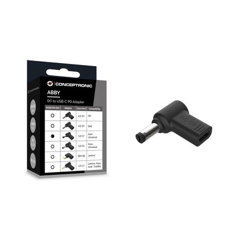 ADAPTADOR TIP CARGADOR CONCEPTRONIC USB-C A DC ACER/UNIVERSAL 5.5x1.7MM, 18-20V - Imagen 4 de 5 ADAPTADOR TIP CARGADOR CONCEPTRONIC USB-C A DC ACER/UNIVERSAL 5.5x1.7MM, 18-20V - Imagen 4 de 5