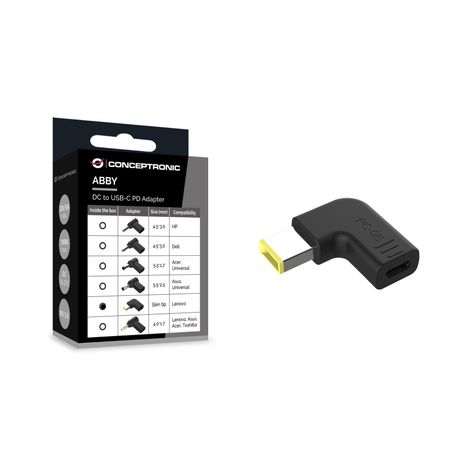 ADAPTADOR TIP CARGADOR CONCEPTRONIC USB-C A DC LENOVO SLIM, 18-20V - Imagen 4 de 5 ADAPTADOR TIP CARGADOR CONCEPTRONIC USB-C A DC LENOVO SLIM, 18-20V - Imagen 4 de 5