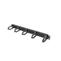 Miniatura 2 de ORGANIZADOR DE CABLES LANBERG 5 ANILLOS 19" 1U TIPO B NEGRO