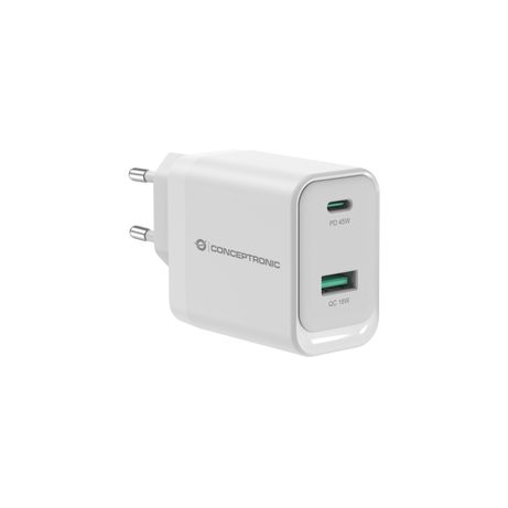 CARGADOR USB-C CONCEPTRONIC 45W ALTHEA QUICK CHARGE 3.0 PD PPS 1xUSB-C 1xUSB-A - Imagen 6 de 6 CARGADOR USB-C CONCEPTRONIC 45W ALTHEA QUICK CHARGE 3.0 PD PPS 1xUSB-C 1xUSB-A - Imagen 6 de 6