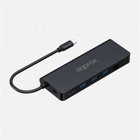 DOCKING USB-C APPROX APPC53 A 1xHDMI 4K 3xUSB-A 3.0 1xLECTOR TARJETAS SD/MICROSD 1xUSB-C PD 100W - Imagen 1 de 2 DOCKING USB-C APPROX APPC53 A 1xHDMI 4K 3xUSB-A 3.0 1xLECTOR TARJETAS SD/MICROSD 1xUSB-C PD 100W - Imagen 1 de 2