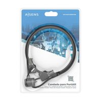 Miniatura 8 de CABLE SEGURIDAD AISENS CERRADURA LLAVE 1.5M