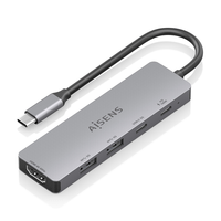 Miniatura 1 de AISENS USB C Dock 5 en 1  USB C a 1xHDMI 2xUSB A 1xUSB C 1xUSB C PD  Gris  15cm
