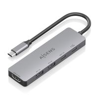 Miniatura 2 de AISENS USB C Dock 5 en 1  USB C a 1xHDMI 2xUSB A 1xUSB C 1xUSB C PD  Gris  15cm