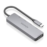 Miniatura 3 de AISENS USB C Dock 5 en 1  USB C a 1xHDMI 2xUSB A 1xUSB C 1xUSB C PD  Gris  15cm