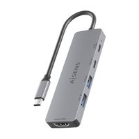 Miniatura 4 de AISENS USB C Dock 5 en 1  USB C a 1xHDMI 2xUSB A 1xUSB C 1xUSB C PD  Gris  15cm