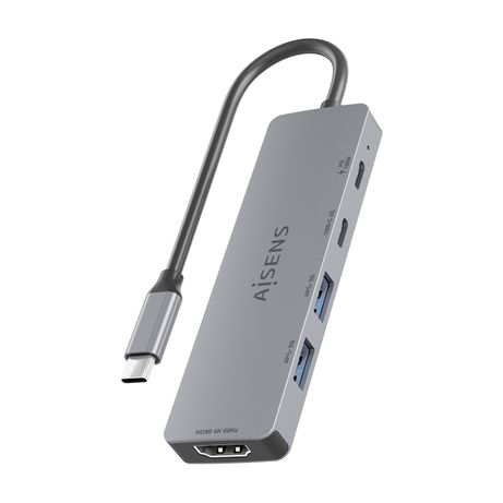 AISENS USB C Dock 5 en 1 USB C a 1xHDMI 2xUSB A 1xUSB C 1xUSB C PD Gris 15cm - Imagen 4 de 8 AISENS USB C Dock 5 en 1 USB C a 1xHDMI 2xUSB A 1xUSB C 1xUSB C PD Gris 15cm - Imagen 4 de 8