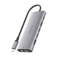 Miniatura 4 de AISENS USB C Dock 6 en 1  USB C a 1xHDMI  1xRJ45  1xUSB A 10G  2xUSB C 10G  1xUSB C PD  Gris  20cm