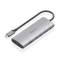 Miniatura 1 de AISENS USB C Dock 7 en 1  USB C a 1xHDMI  1xUSB A 10G  2xUSB C 10G  1xSD  1xMicroSD  1xUSB C PD 100W  Gris  20cm