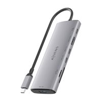 Miniatura 4 de AISENS USB C Dock 7 en 1  USB C a 1xHDMI  1xUSB A 10G  2xUSB C 10G  1xSD  1xMicroSD  1xUSB C PD 100W  Gris  20cm