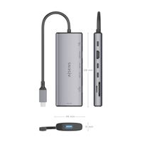 Miniatura 5 de AISENS USB C Dock 7 en 1  USB C a 1xHDMI  1xUSB A 10G  2xUSB C 10G  1xSD  1xMicroSD  1xUSB C PD 100W  Gris  20cm