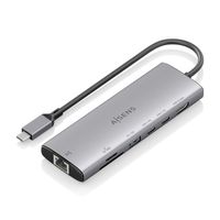 Miniatura 2 de AISENS USB C Dock 7 en 1  USB C a 1xHDMI  1xRJ45  1xUSB A 10G  2xUSB C 10G  1xSD  1xMicroSD  Gris  20cm