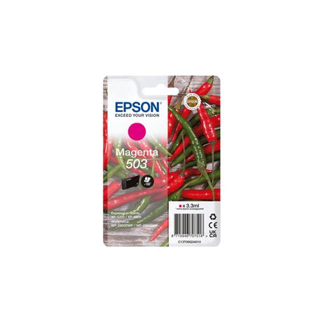 EPSON Cartucho Magenta 503 WF-2960dwf,WF-2965dwf, XP-5205 Pimiento - Imagen 1 de 3 EPSON Cartucho Magenta 503 WF-2960dwf,WF-2965dwf, XP-5205 Pimiento - Imagen 1 de 3