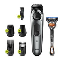 Miniatura 2 de CORTAPELO BRAUN BT7220 CABEZALES REGULABLE 0.5-10mm RECARGABLE PARA CABELLO Y BARBA + GILLETTE PROGL
