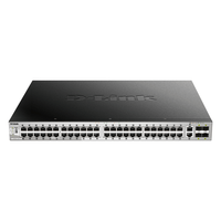 Miniatura 1 de SWITCH GESTIONABLE L3 D-LINK STACKABLE DGS-3130-54PS/E 48P POE (370W) GIGA + 2P 10G + 4P 10G SFP+
