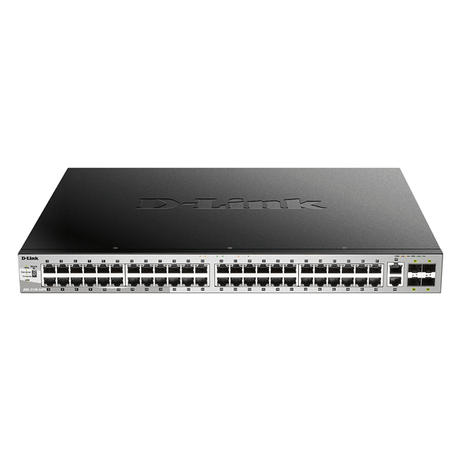 SWITCH GESTIONABLE L3 D-LINK STACKABLE DGS-3130-54PS/E 48P POE (370W) GIGA + 2P 10G + 4P 10G SFP+ - Imagen 1 de 5 SWITCH GESTIONABLE L3 D-LINK STACKABLE DGS-3130-54PS/E 48P POE (370W) GIGA + 2P 10G + 4P 10G SFP+ - Imagen 1 de 5