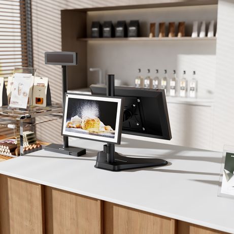 AISENS Soporte de Mesa Eco Inclinable y Rotable para 2 Monitores POS 8kg de 17 32 Negro - Imagen 6 de 8 AISENS Soporte de Mesa Eco Inclinable y Rotable para 2 Monitores POS 8kg de 17 32 Negro - Imagen 6 de 8