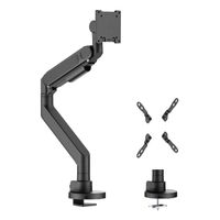 Miniatura 2 de AISENS Soporte de mesa pro contrapeso giratorio e inclinable para monitor TV 27kg  3 pivotes  1 brazo  de 24 57  Negro