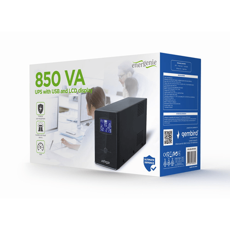 SAI GEMBIRD CON USB Y DISPLAY LCD 850 VA NEGRO - Imagen 1 de 7 SAI GEMBIRD CON USB Y DISPLAY LCD 850 VA NEGRO - Imagen 1 de 7