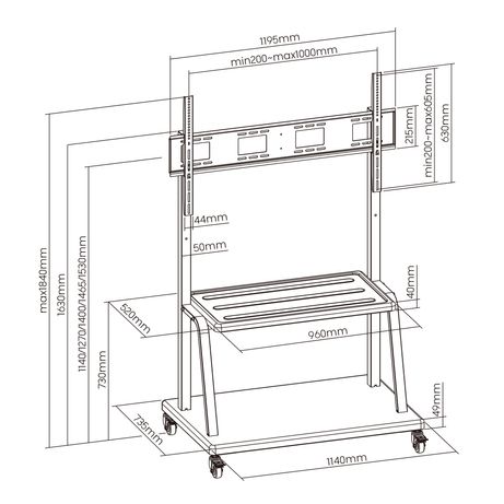 Ewent EW1541 soporte para pantalla de se alizaci n 3 05 m 120 Negro - Imagen 4 de 4 Ewent EW1541 soporte para pantalla de se alizaci n 3 05 m 120 Negro - Imagen 4 de 4