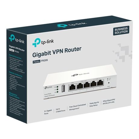 ROUTER VPN TP-LINK FESTA FR205 GIGABIT 1xWAN 2xWAN/LAN 2xLAN 1xUSB OPENVPN METALICO COLOR BLANCO - Imagen 7 de 10 ROUTER VPN TP-LINK FESTA FR205 GIGABIT 1xWAN 2xWAN/LAN 2xLAN 1xUSB OPENVPN METALICO COLOR BLANCO - Imagen 7 de 10