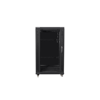 Miniatura 1 de ARMARIO RACK LANBERG 22U 600X600 FLAT PACK PUERTA CRISTAL NEGRO