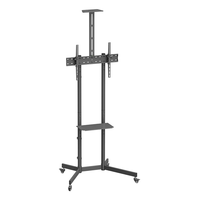 Miniatura 1 de AISENS Soporte De Suelo Eco Con Rueda  Bandeja Para DVD Y Soporte De C  mara Para Monitor TV 45kg De 37 70  Negro