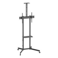 Miniatura 2 de AISENS Soporte De Suelo Eco Con Rueda  Bandeja Para DVD Y Soporte De C  mara Para Monitor TV 45kg De 37 70  Negro