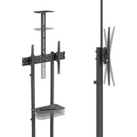 Miniatura 5 de AISENS Soporte De Suelo Eco Con Rueda  Bandeja Para DVD Y Soporte De C  mara Para Monitor TV 45kg De 37 70  Negro